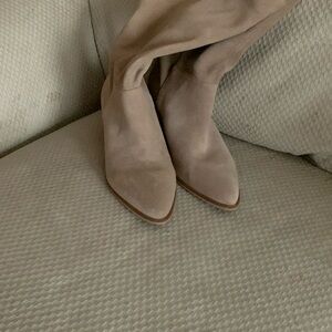 Women's Beige Suede Boots